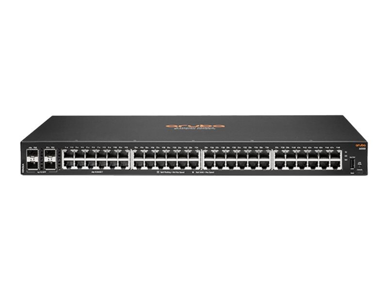 HPE Aruba 6000 48G 4SFP Switch - Conmutador - L3 - Gestionado - 48 x 10/100/1000 + 4 x Gigabit SFP - flujo de aire de lado a lado - montaje en rack - CA 100-127 V/200-240 V 1 HPE Aruba 6000 48G 4SFP Switch - Conmutador - L3 - Gestionado - 48 x 10/100/1000 + 4 x Gigabit SFP - flujo de aire de lado a lado - montaje en rack - CA 100-127 V/200-240 V