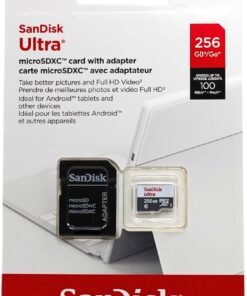 SanDisk Ultra Tarjeta microSDXC 256 GB - Clase 10 UHS-I - con Adaptador SD