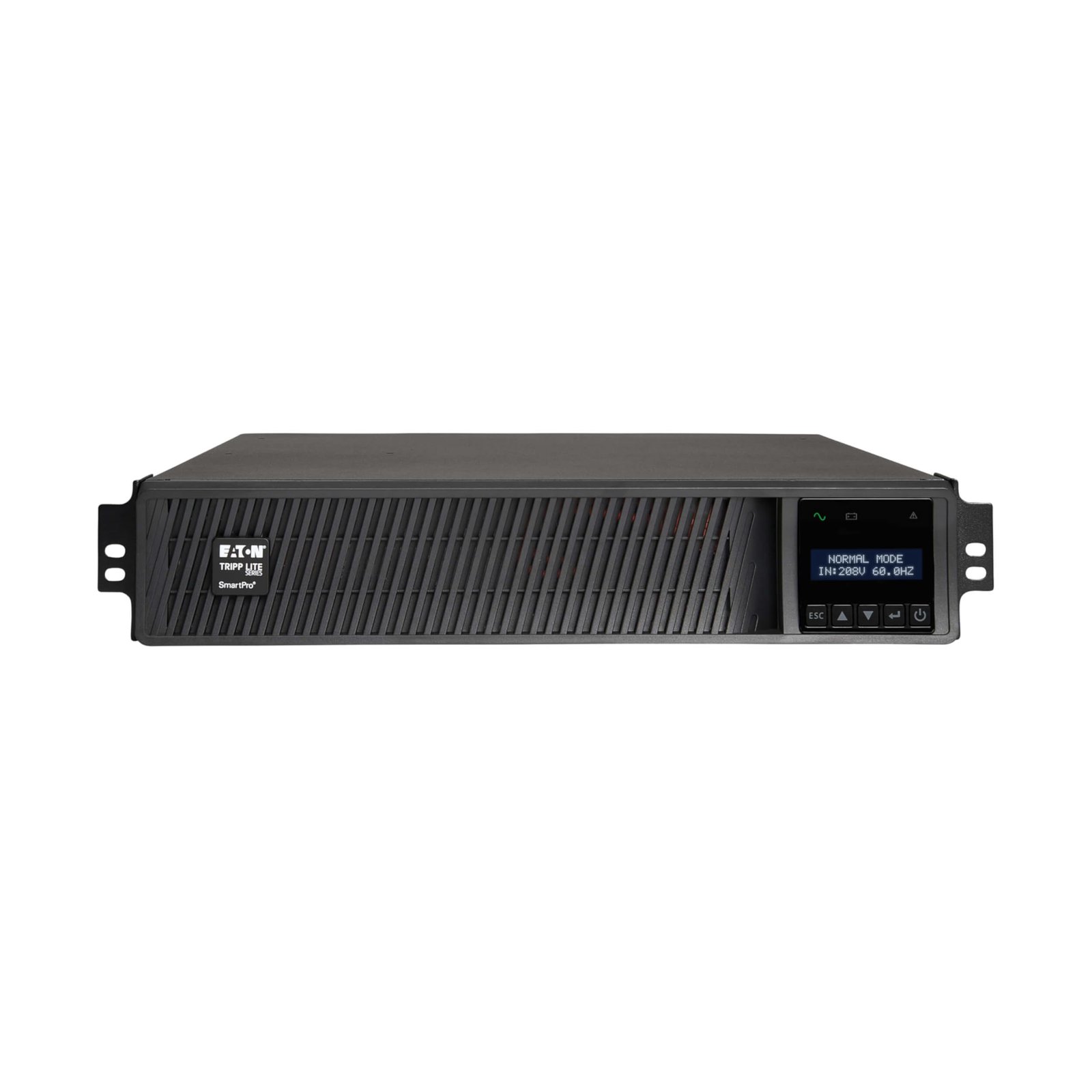 Eaton Tripp Lite Series SmartPro 1500VA 1500W 208V Line-Interactive Sine Wave UPS - 8 Outlets, Extended Run, Network Card Option, LCD, USB, DB9, 2U Rack/Tower Battery Backup - UPS (montaje en bastidor) - 1500 vatios - 1500 VA - conectores de salida: 8 - 2U - negro 1 Eaton Tripp Lite Series SmartPro 1500VA 1500W 208V Line-Interactive Sine Wave UPS - 8 Outlets, Extended Run, Network Card Option, LCD, USB, DB9, 2U Rack/Tower Battery Backup - UPS (montaje en bastidor) - 1500 vatios - 1500 VA - conectores de salida: 8 - 2U - negro