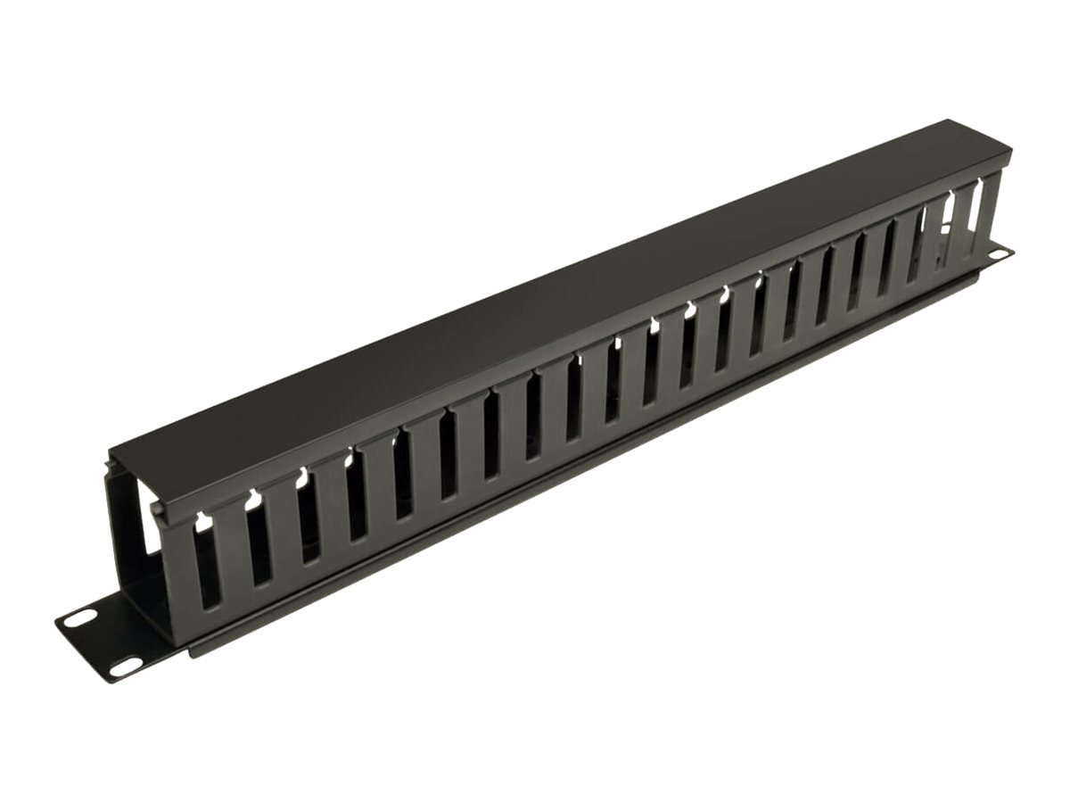 Eaton Tripp Lite Series Rack Enclosure Horizontal Cable Manager (finger duct) 1URM - Conducto de gestión de cables de bastidor con tapa - negro - 1U - 19" 1 Eaton Tripp Lite Series Rack Enclosure Horizontal Cable Manager (finger duct) 1URM - Conducto de gestión de cables de bastidor con tapa - negro - 1U - 19"