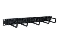 Eaton Tripp Lite Series Rack Enclosure Cabinet Horizontal Cable Ring Flexible 1URM - Kit de administración de cables para bastidor - negro - 1U - 19"