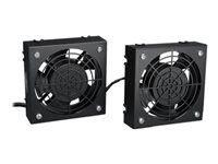 Eaton Tripp Lite Series Wallmount Rack Enclosure Cooling Roof Fan Kit 120V 5-15P - Kit de ventilador para bastidor - instalable en pared - CA 120 V (paquete de 2)