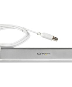 StarTech.com Concentrador USB 3.0 de 7 Puertos - Hub de Aluminio con Cable Incorporado - Interruptor para compartir periférico USB - 7 x SuperSpeed USB 3.0 - sobremesa