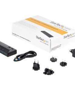 StarTech.com Concentrador USB 3.0 de 7 Puertos - Ladrón con Puertos de Carga y Sincronización - Hub con 2 Puertos de 2,4A - Interruptor para compartir periférico USB - 7 x SuperSpeed USB 3.0 - sobremesa - para P/N: USB312SAT3CB, USB315CB2M, USBLT1MWS, USBLT2MBR, USBLT30CMW, USBLTM1MBK, USBLTM1MWH