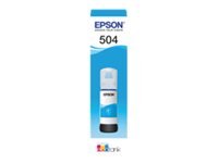 Epson 504 Botella de Tinta Original Cian 70ml para EcoTank L4150, L4260, L6161, L6171, L6191, L6270