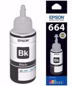 Tinta de Recarga Original Epson T664 Negra 70ml para L110, L380, L495 y Serie L