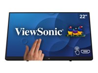 ViewSonic TD2230 - Monitor LED - 22" (21.5" visible) - pantalla táctil - 1920 x 1080 Full HD (1080p) - IPS - 250 cd/m² - 1000:1 - 14 ms - HDMI, VGA, DisplayPort - altavoces