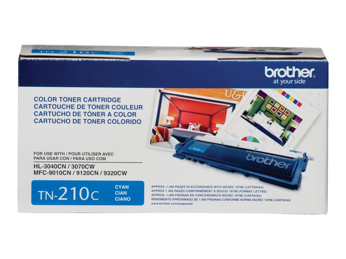 Cartucho de Tóner Cián Original Brother TN210C 1 Brother TN210C - Cián - original - cartucho de tóner - para Brother HL-3040, 3045, 3070, 3075, MFC-9010, 9120, 9125, 9320, 9325