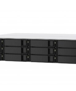 QNAP TS-1273AU-RP - Servidor NAS - 12 compartimentos - montaje en bastidor - SATA 6Gb/s - RAID RAID 0, 1, 5, 6, 10, JBOD, 5 Hot Spare, intercambio en caliente 6, 10 repuesto rápido - RAM 8 GB - Gigabit Ethernet / 2.5 Gigabit Ethernet - iSCSI soporta - 2U