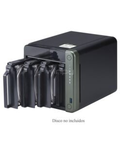 QNAP TS-453D-4G - Servidor NAS - 4 compartimentos - SATA 6Gb/s - RAID RAID 0, 1, JBOD - RAM 4 GB - 2.5 Gigabit Ethernet - iSCSI soporta