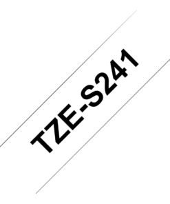 Brother TZe-S241 - Adhesivo extrarresistente - negro sobre blanco - rollo (1,8 cm x 8 m) 1 cinta(s) tipo laminado - para Brother PT-D600; P-Touch PT-1880, D450, D800, E310, E550, E800, P900, P950