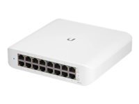 Ubiquiti UniFi Switch Lite USW-Lite-16-POE - Conmutador - Gestionado - 16 x 10/100/1000 (8 PoE+) - sobremesa, montaje en pared - PoE+ (45 W)