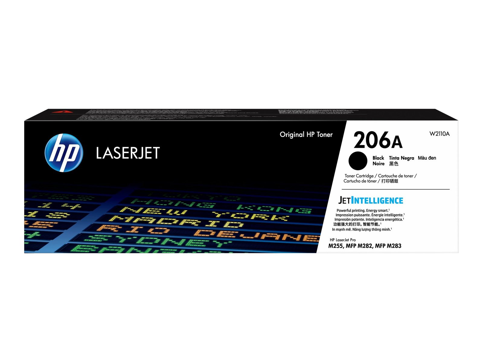 Tóner Original Negro LaserJet HP 206A W2110A 1 HP 206A - Negro - original - LaserJet - cartucho de tóner (W2110A) - para Color LaserJet Pro M255, M283, MFP M282, MFP M283