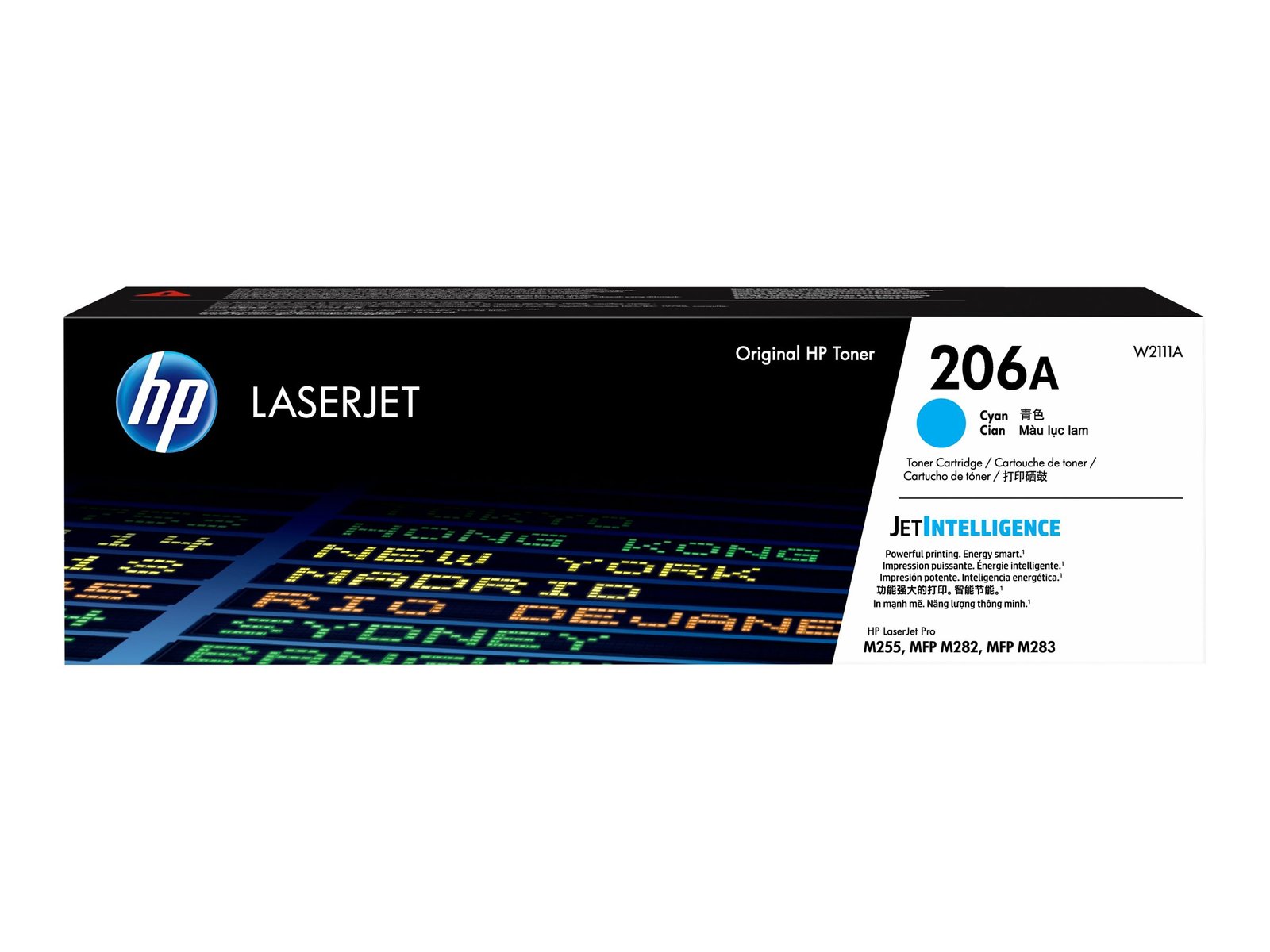 Cartucho de Tóner Cián Original LaserJet HP 206A W2111A 1 HP 206A - Cián - original - LaserJet - cartucho de tóner (W2111A) - para Color LaserJet Pro M255, M283, MFP M282, MFP M283