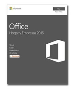 Microsoft Office Hogar y Empresas 2016 para Mac - Caja de embalaje - 1 Mac - sin materiales, P2 - Mac - Español - América Latina