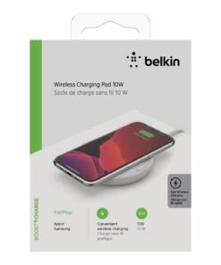 Belkin - Base de carga inalámbrica + adaptador de corriente CA - 10 vatios - blanco