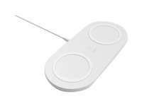 Belkin Dual - Base de carga inalámbrica + adaptador de corriente CA - 10 vatios - blanco
