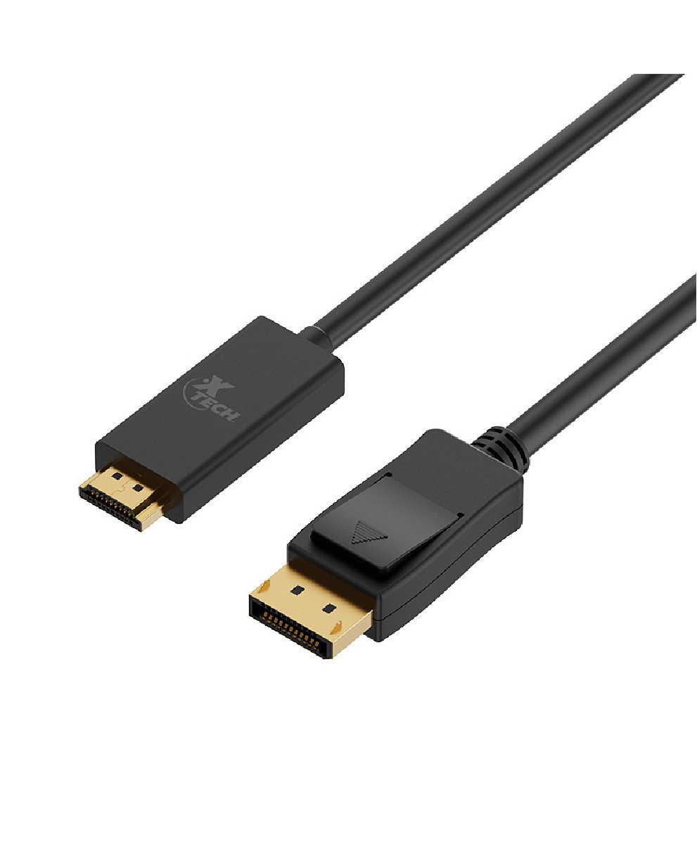 Xtech Cable DisplayPort (DP) a HDMI | 3m | Negro | XTC-359 1 Xtech Cable DisplayPort (DP) a HDMI | 3m | Negro | XTC-359