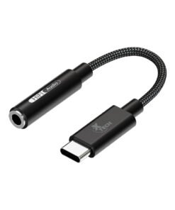 Xtech USB-C a 3.5mm Adaptador de Auriculares y Micrófono - Negro - 10cm - XTC-509