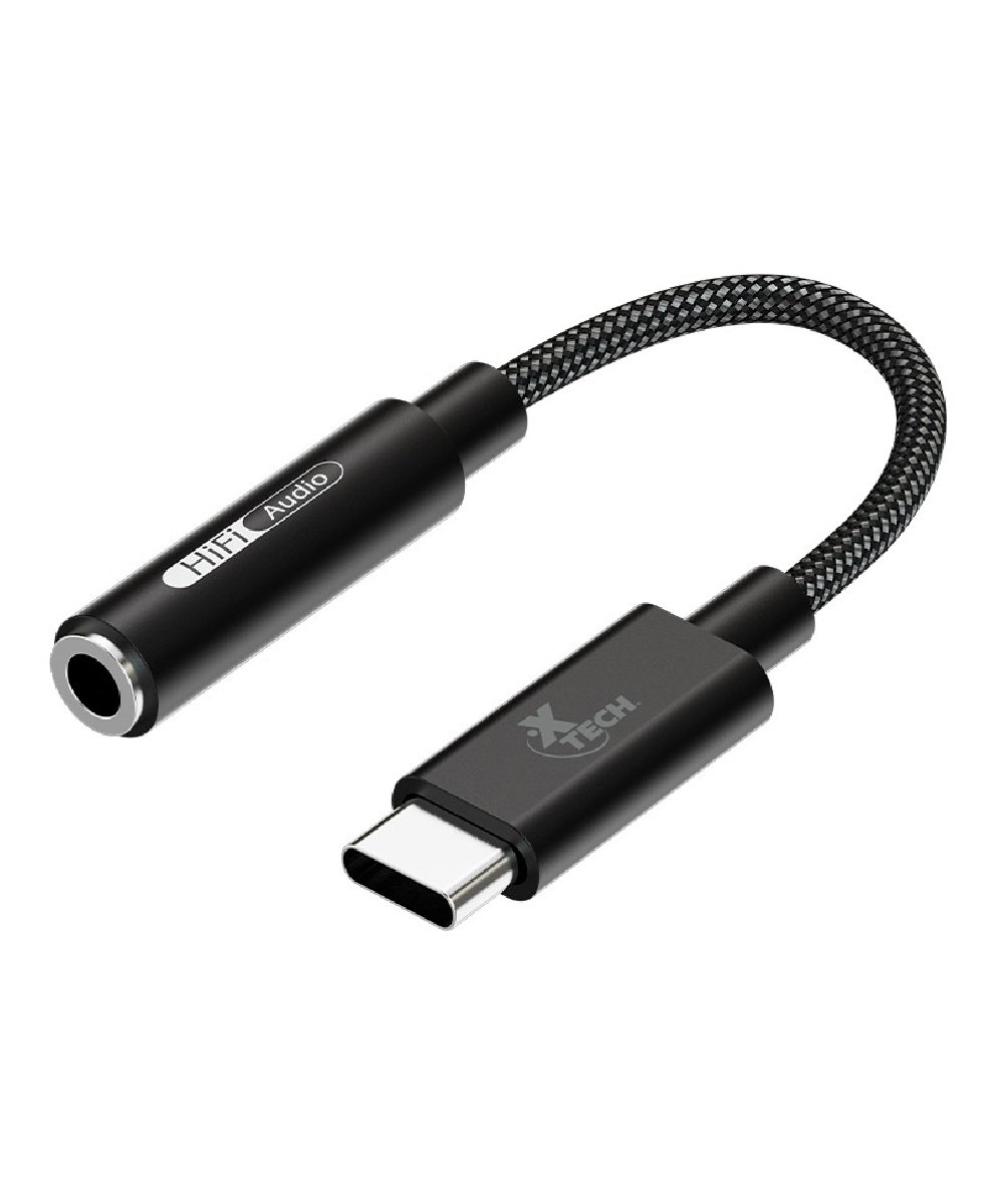 Xtech USB-C a 3.5mm Adaptador de Auriculares y Micrófono - Negro - 10cm - XTC-509 1 Xtech USB-C a 3.5mm Adaptador de Auriculares y Micrófono - Negro - 10cm - XTC-509