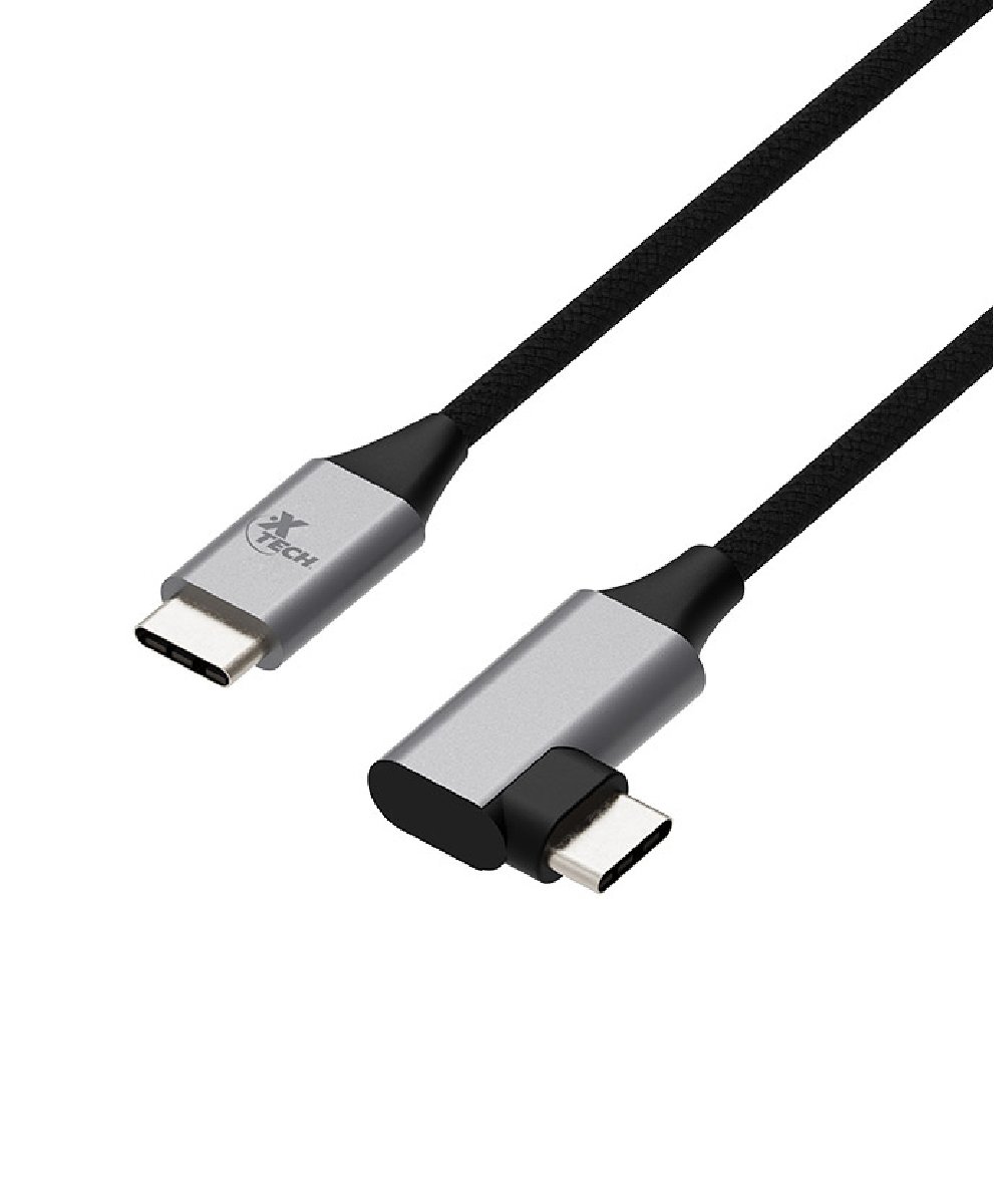 Xtech Cable USB Tipo C 3m - Carga Rápida y Datos - Ángulo Recto Negro XTC-531 1 Xtech Cable USB Tipo C 3m - Carga Rápida y Datos - Ángulo Recto Negro XTC-531