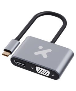 Xtech USB-C a HDMI VGA Video Adapter | Dual Display | Aluminio XTC-542