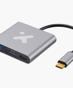 Xtech - Video adapter - USB Type C - HDMI (f) Type C(f) USB 3.0(f) - Aluminum - 3 in one XTC-566