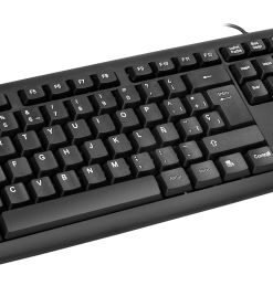 Xtech Teclado USB con Cable Español, Negro, Tamaño Completo - XTK-092S