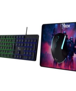 Xtech - Keyboard, mouse and mouse pad - Wired - Spanish - USB - Black - Gaming XTK-535S