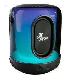 Xtech XTS-617 Altavoz Bluetooth Portátil, Luces LED, TWS, Negro