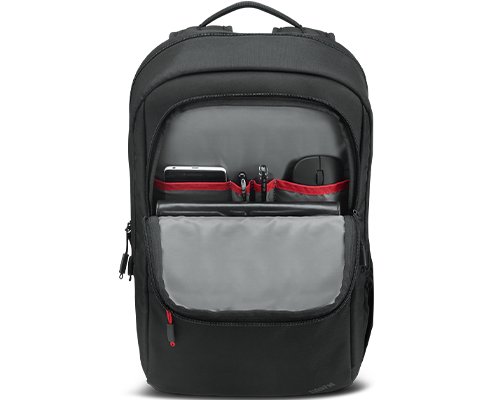 Lenovo ThinkPad Essential (Eco) - Mochila para transporte de portátil - 16" - negro con toques rojos 3 Lenovo ThinkPad Essential (Eco) - Mochila para transporte de portátil - 16" - negro con toques rojos - Imagen 3