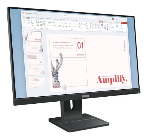 Lenovo ThinkVision E24-40 - LCD monitor - 23.8" - 1920 x 1080 - IPS - HDMI / DisplayPort / VGA - Black 4 Lenovo ThinkVision E24-40 - LCD monitor - 23.8" - 1920 x 1080 - IPS - HDMI / DisplayPort / VGA - Black - Imagen 4