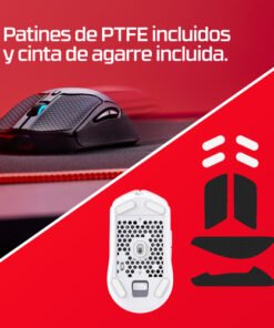 HyperX Pulsefire Haste 2 - Ratón - óptico - 6 botones - inalámbrico, cableado - 2.4 GHz, Bluetooth 5.0 - receptor inalámbrico USB - negro 9 Gal 6N0B0AA g2 1780594211