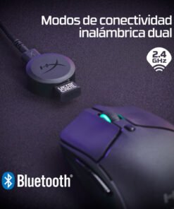 HyperX Pulsefire Haste 2 - Ratón - óptico - 6 botones - inalámbrico, cableado - 2.4 GHz, Bluetooth 5.0 - receptor inalámbrico USB - negro 11 Gal 6N0B0AA g4 1780594215