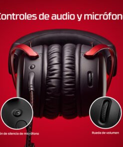 HyperX Cloud 3 - Auricular - tamaño completo - cableado - USB, conector de 3,5 mm - negro, rojo - Imagen 4