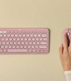 Mouse Inalámbrico Bluetooth Óptico Rosa Logitech Pebble Mouse 2 M350s - Imagen 4