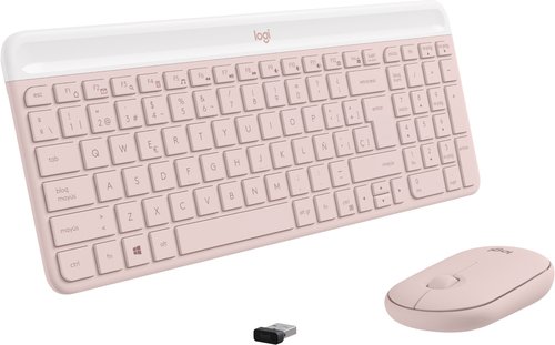 Logitech Combo Teclado y Ratón Inalámbrico Rosa Español 10 Logitech Combo Teclado y Ratón Inalámbrico Rosa Español - Imagen 10