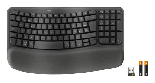 Logitech Wave Keys - Teclado Ergonómico Inalámbrico - Distribución Española - Grafito 12 Logitech Wave Keys - Teclado Ergonómico Inalámbrico - Distribución Española - Grafito - Imagen 12