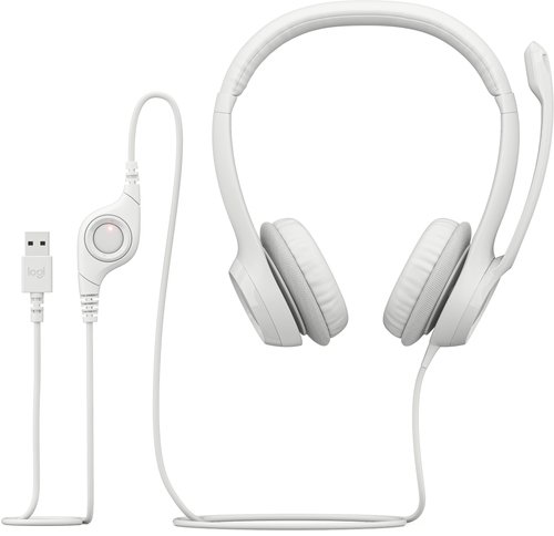 Logitech H390 Wired Headset for PC/Laptop, Off-white - Auricular - en oreja - cableado - USB-A - blanco hueso 4 Logitech H390 Wired Headset for PC/Laptop, Off-white - Auricular - en oreja - cableado - USB-A - blanco hueso - Imagen 4
