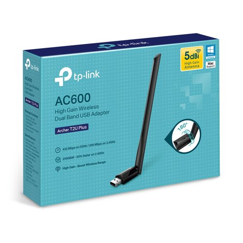 Adaptador de Red USB 2.0 Wi-Fi 5 TP-Link Archer T2U Plus 5 Adaptador de Red USB 2.0 Wi-Fi 5 TP-Link Archer T2U Plus - Imagen 5