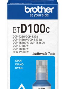 Alternative view of Botella Tinta Cyan Brother BTD100C Original