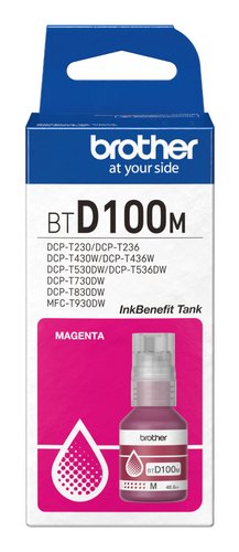 Brother Tinta Original BTD100M Magenta 2 Brother Tinta Original BTD100M Magenta - Imagen 2