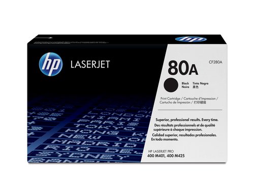 Cartucho de Tóner Negro Original LaserJet 80A para M401 M425 HP CF280A 2 Cartucho de Tóner Negro Original LaserJet 80A para M401 M425 HP CF280A - Imagen 2