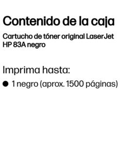 HP 83A Tóner Original Negro (CF283A) para HP LaserJet M201, M202, M125, M127, M225 5 Gal CF283A g1 1779265207