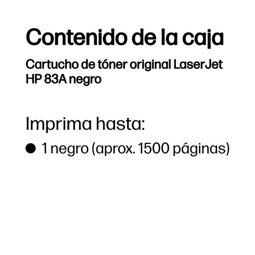 HP 83A Tóner Original Negro (CF283A) para HP LaserJet M201, M202, M125, M127, M225 3 HP 83A Tóner Original Negro (CF283A) para HP LaserJet M201, M202, M125, M127, M225 - Imagen 3