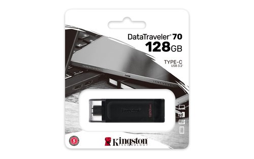Kingston DataTraveler 70 Memoria USB-C 128GB USB 3.2 Gen 1 6 Kingston DataTraveler 70 Memoria USB-C 128GB USB 3.2 Gen 1 - Imagen 6