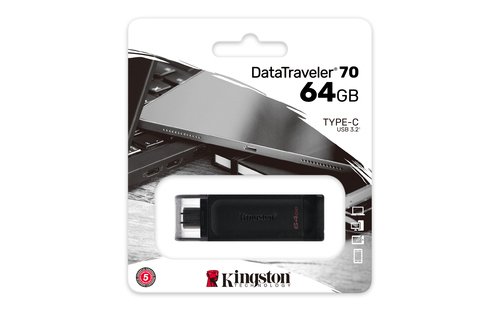 Kingston DataTraveler 70, Memoria USB-C 64GB 6 Kingston DataTraveler 70, Memoria USB-C 64GB - Imagen 6