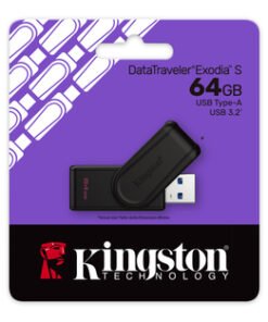 Kingston DataTraveler Exodia S USB 3.2 Gen 1 High-Speed Flash Drive Black 9 Gal DTXS64GB g2 1778563458