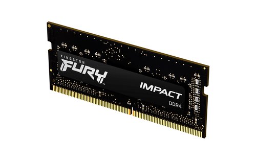 Kingston FURY Impact - DDR4 - módulo - 16 GB - SO-DIMM de 260 contactos - 3200 MHz / PC4-25600 - CL20 - 1.2 V - sin búfer - no ECC - negro 2 Kingston FURY Impact - DDR4 - módulo - 16 GB - SO-DIMM de 260 contactos - 3200 MHz / PC4-25600 - CL20 - 1.2 V - sin búfer - no ECC - negro - Imagen 2