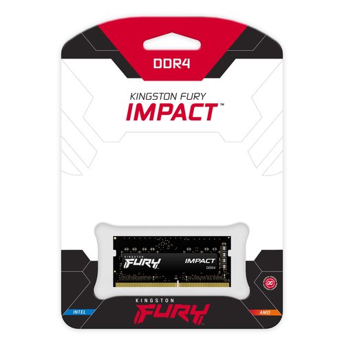 Kingston FURY Impact - DDR4 - módulo - 16 GB - SO-DIMM de 260 contactos - 3200 MHz / PC4-25600 - CL20 - 1.2 V - sin búfer - no ECC - negro 4 Kingston FURY Impact - DDR4 - módulo - 16 GB - SO-DIMM de 260 contactos - 3200 MHz / PC4-25600 - CL20 - 1.2 V - sin búfer - no ECC - negro - Imagen 4